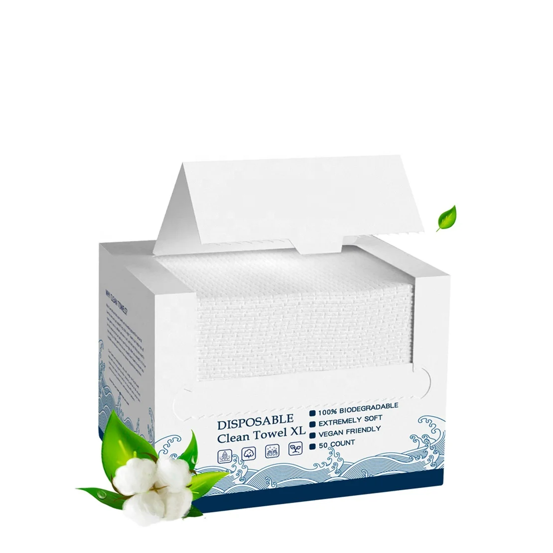 Оптовая продажа одноразовое полотенце для лица под заказ Внешняя упаковка логотип уход за кожей мягкое мытья