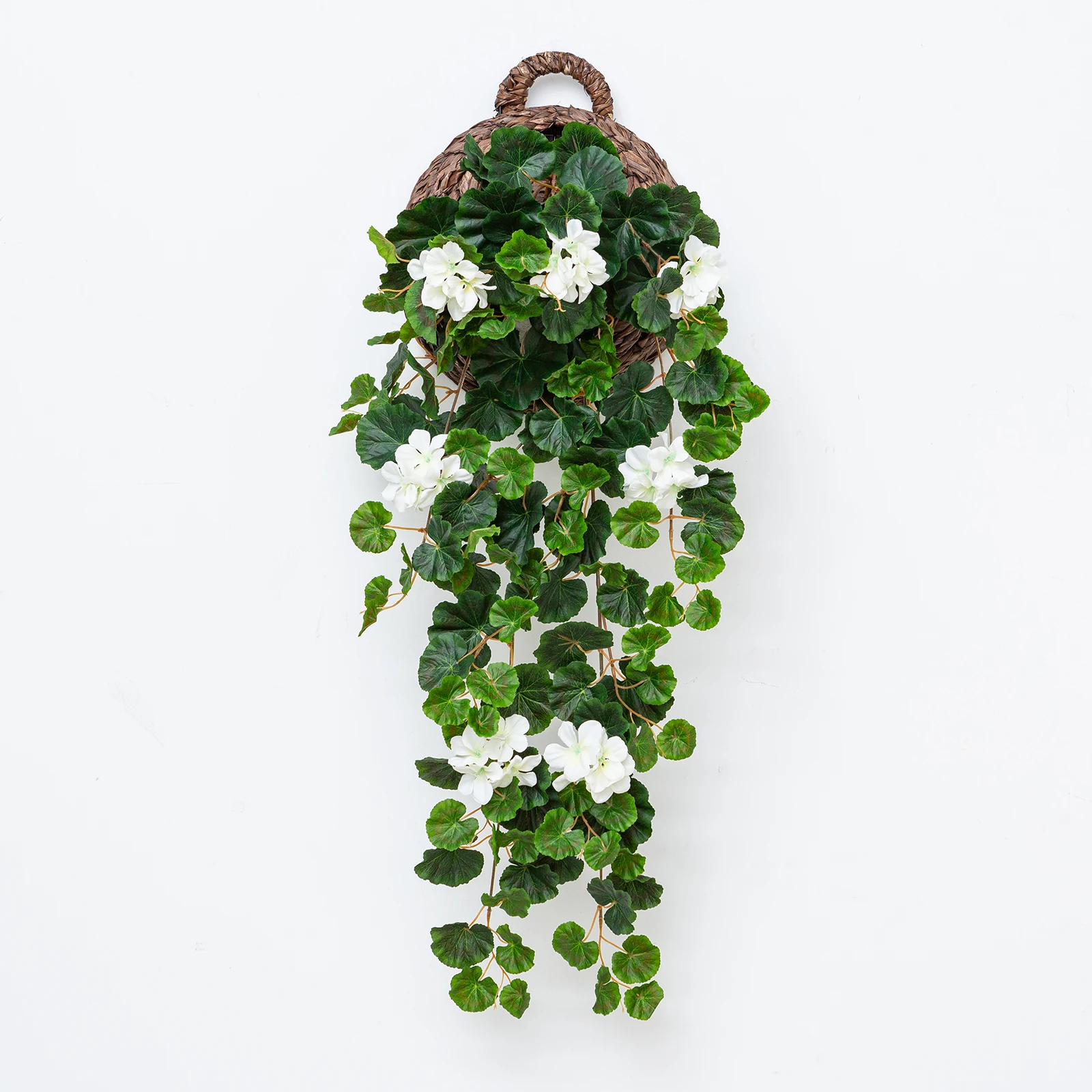 Outdoor Real Touch Artificial Plant Leaf Vine Greenery Wall Hanging For Party Decoration Hanging Basket