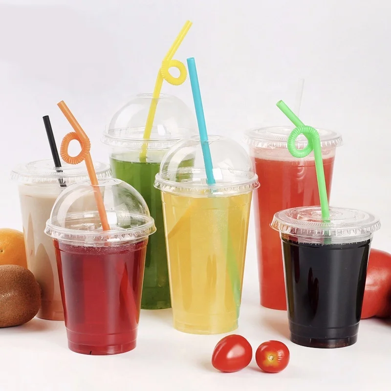PTPACK disposable  desert cups customized pet 16 oz plastic cups bottle for yogurt with lids