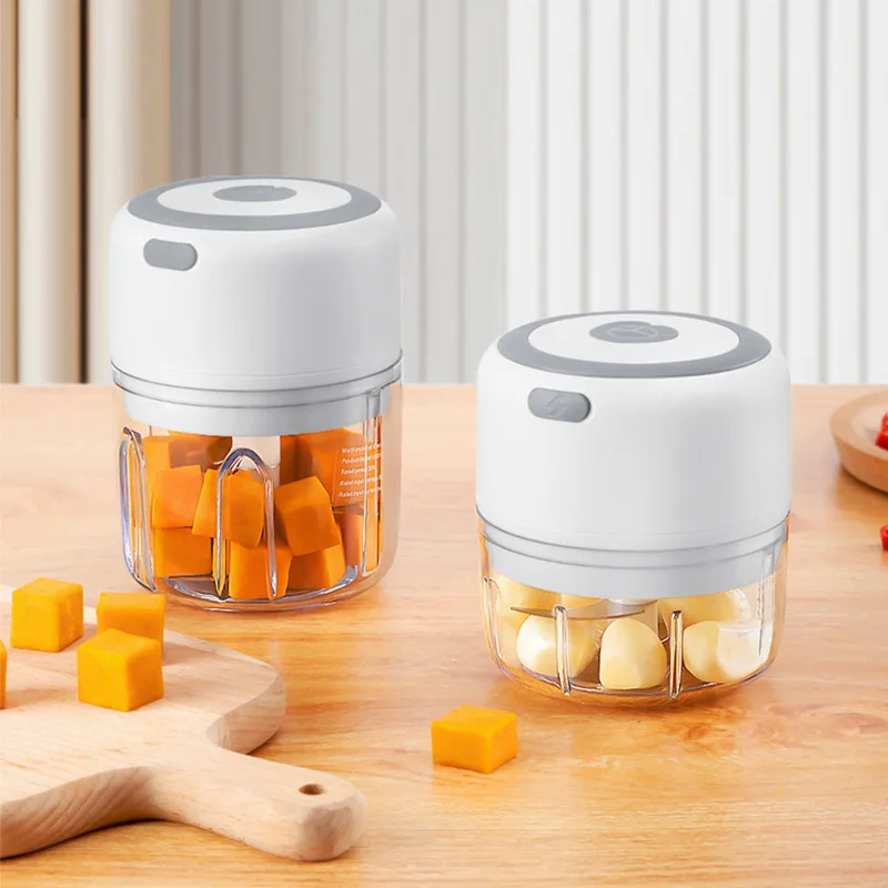 Factory custom Cordless Electric Garlic Mincer Food Processor Onion Vegetable Chopper USB Electric Garlic Crusher