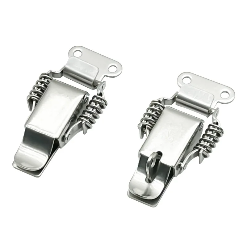 EZON CN;GUA Double Spring Buckle Box Lock Door Hasp Accessories 304 Stainless Steel for Steel Small Size