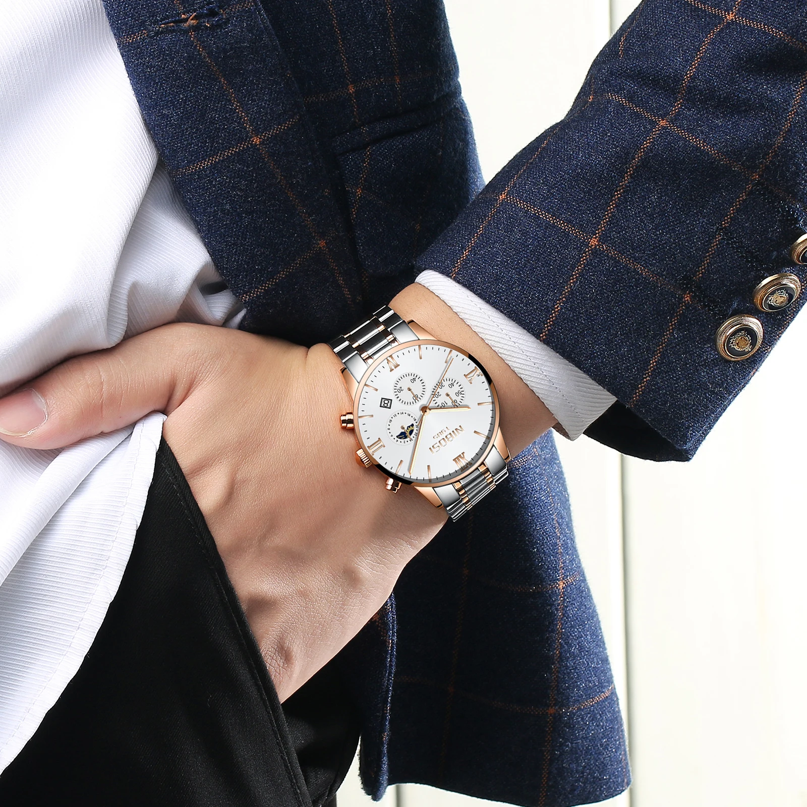 NIBOSI 2325 Drop Shipping Wholesale Brand Watch Men Chronograph Dropshipping