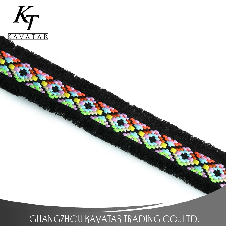 
Wholesale Customized Ethnic Style Color Embroidery Ribbon 