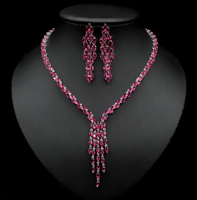 square zircon necklace