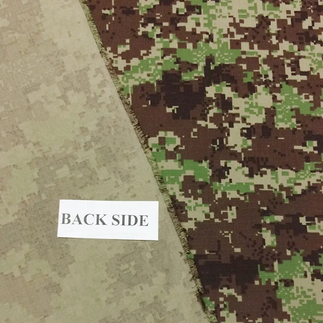 Fabric manufacturer custom printing camo ripstop 50%nylon 50%cotton digital green brown afghanistan forest camouflage fabrics