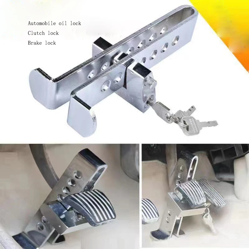 Steel portable car vehicle brake clutch pedal accelerator security lock car brake pedal lock