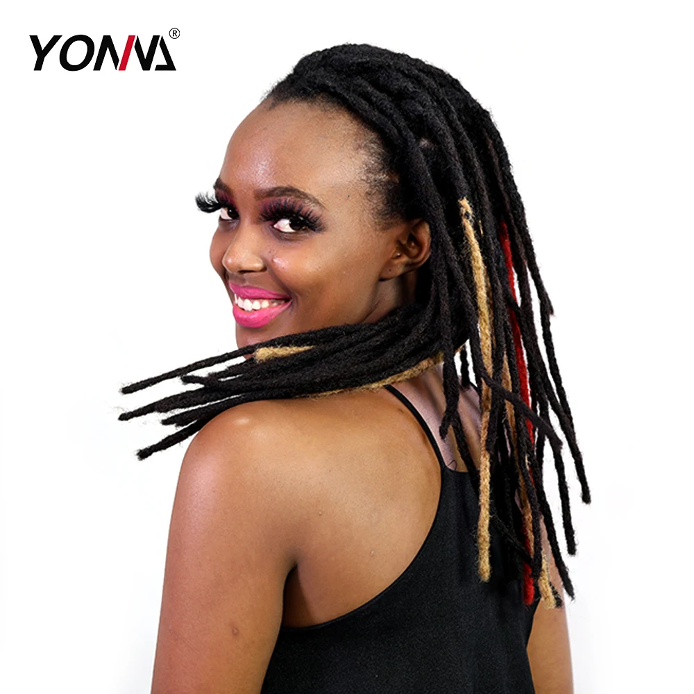 Оптовая цена, человеческие волосы, дреды для наращивания, полностью ручной работы (ширина 0,4 см), 100% человеческие волосы