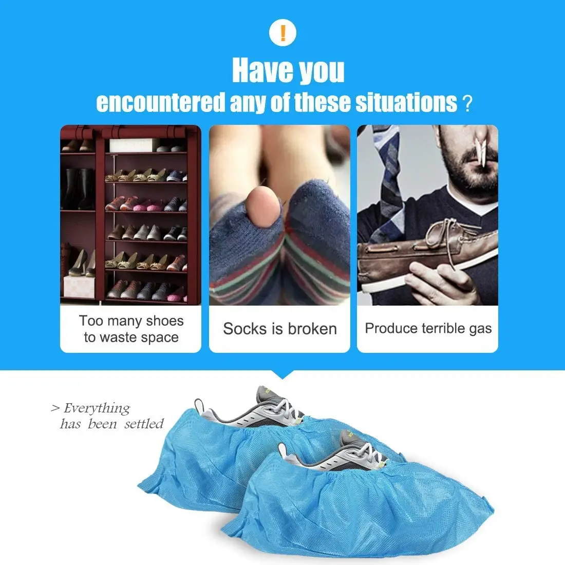 High quality blue cheap disposable plastic shoe covers for medical home use