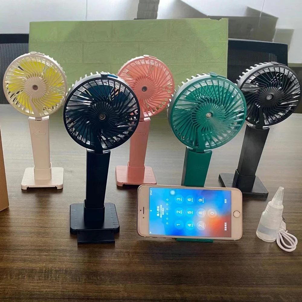 
Spray Air Cooler Pedestal Ventiladores Stand Fan 4 Inch Standing Fans with Light Rechargeable Mist Fan 