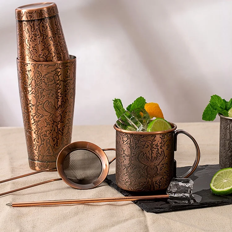 New Design Bartending Kit Bar Tool Set Stainless Steel Cocktail Shaker