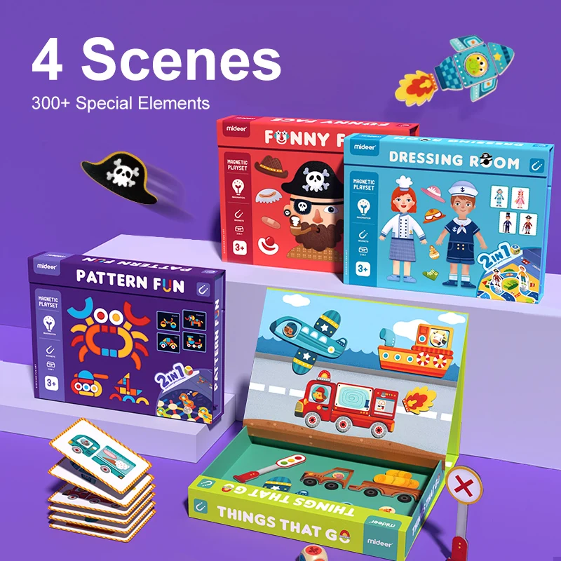 MIDEER MD3233 Magnet Puzzle Sweet Girl Magnetic Educational Toys magnetic puzzle dress up