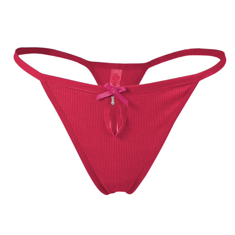Summer front hollow sexy low waist panties for girls breathable and comfortable thin thongs wholesale