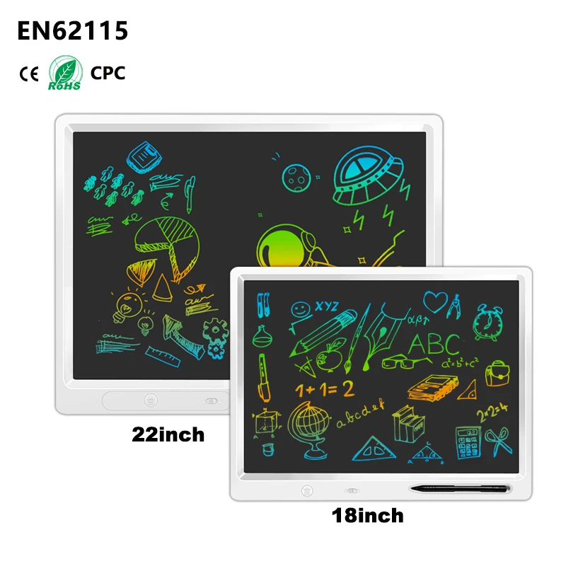 factory wholesale Large size white doodle board tablet drawing pads digital Lcd writing pad for kids adults 22 inch