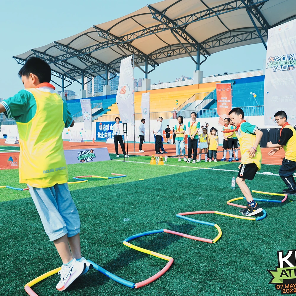 Kids Athletic Football Soccer Training 9.5M Foam Speed Agility Ladder for Kids Indoor and Outdoor Sports