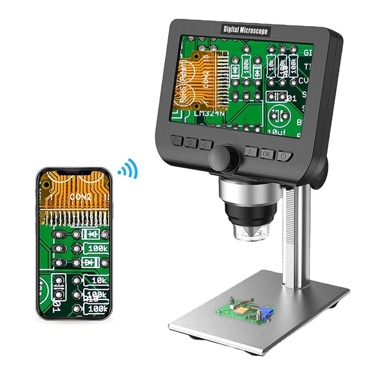 1000X Phone Microscope Camera 4.3inch LCD Display LED Wifi Electronic Magnifier For Soldering Cell Phone Repair Tools