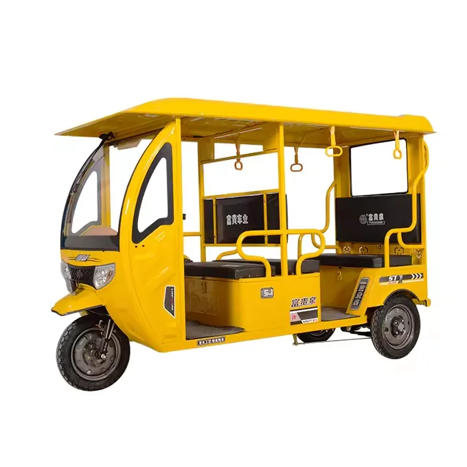 China supplier e rickshaw with powerful motor 3000w electric tuk tuk 6 passenger Fuguiquan three wheel tricycles