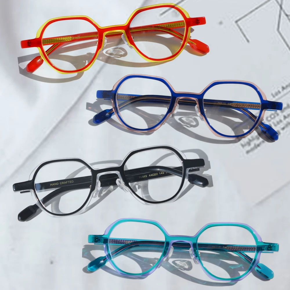 wholesale retro acetate optical eyeglasses fashion glasses frames high quality blue light anti eyeglass men Anti Eyestrain