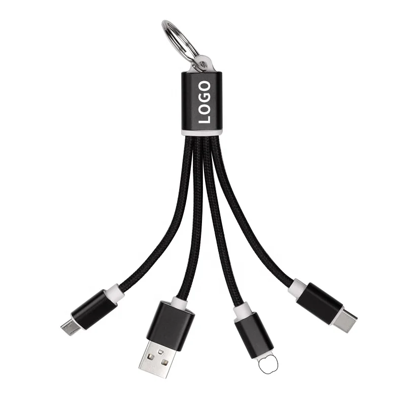 Hot Selling Promotional Business Gift Set 5V/2A Keychain Charger 3 in 1 Usb Cable for Men and Women Gift Items