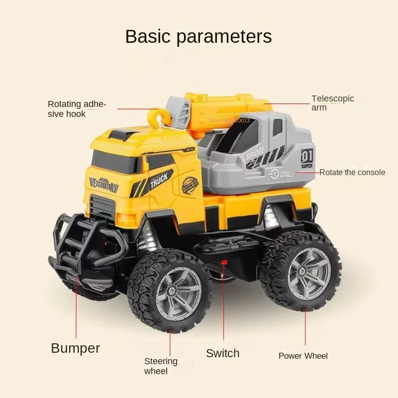 High Quality Electric Remote Control Digger Excavator Crane Kids Toys Toddler Car  Electric Toys For Boy Gift
