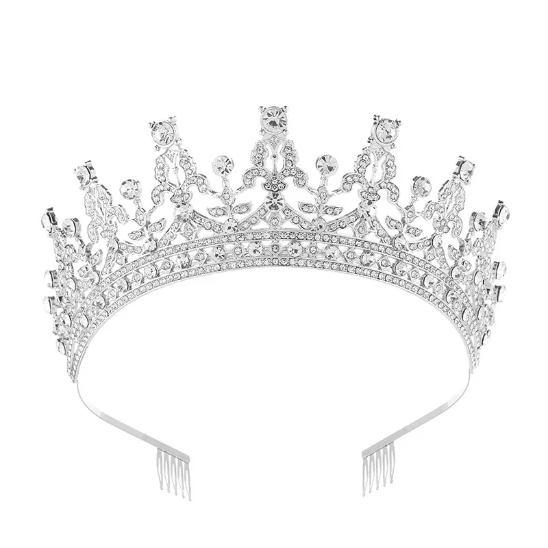 Bride Wedding Head Crown Wedding Bridal Hair Accessories Rhinestone Crystal Queen Crowns