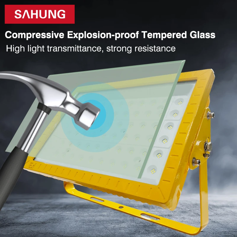 5 Years Warranty 130LM/W Atex Led Explosion Proof Light 100w 150w 200w High Lumen Explosion- proof Flood Lamp Petrochemical Use