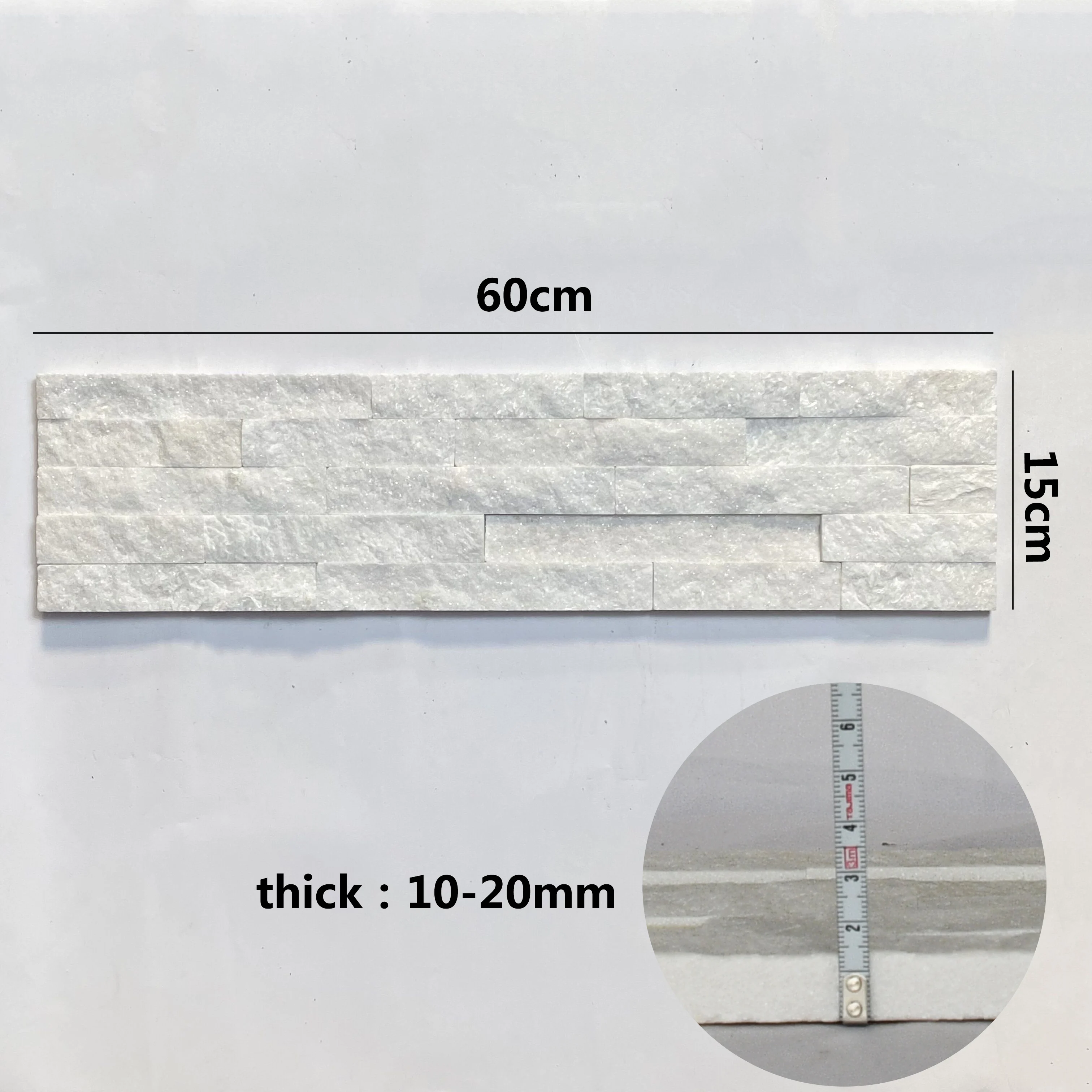 SHENLAN High Quality Natural White Quartzite Stone Cladding Exterior Stone Veneer Culture Stone