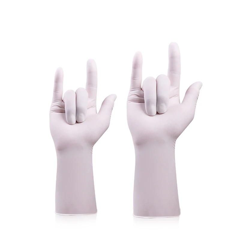 in stock white disposable household industrial medical food powder free safety nitrile white gloves