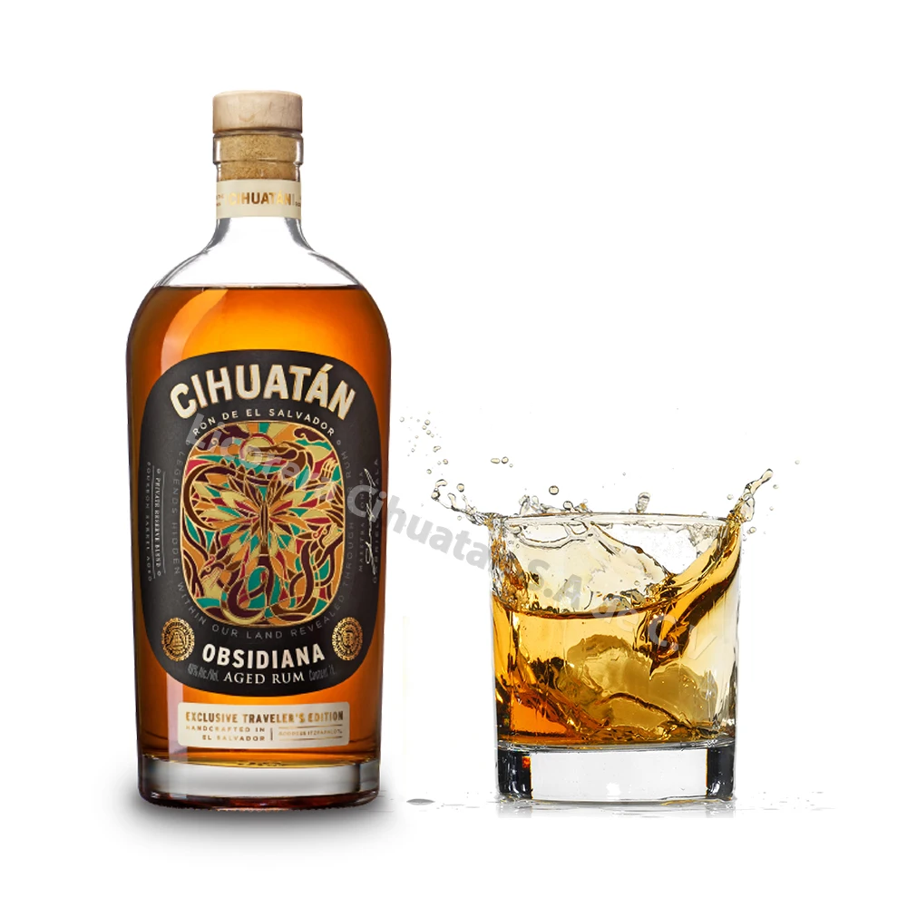 Premium El Salvadorian Obsidiana Aged Rum 1000ml Case MOQ Bulk Amount Suppliers from El Salvador Cihuatan Brand No Expiry Rum