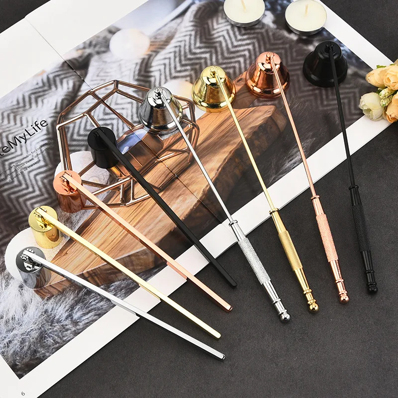 Luxury Household Candle Accessories With Wick Trimmer Metal Candle Snuffer