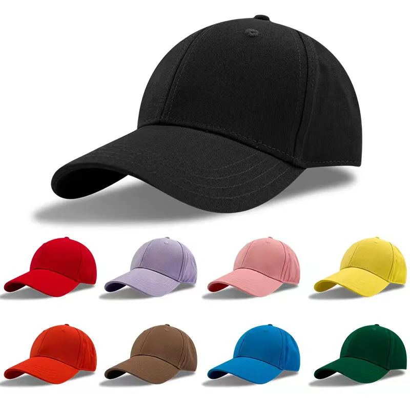Adjustable Curved Cotton Running Sports Casquette Hats Snapback Black Base Ball Cap