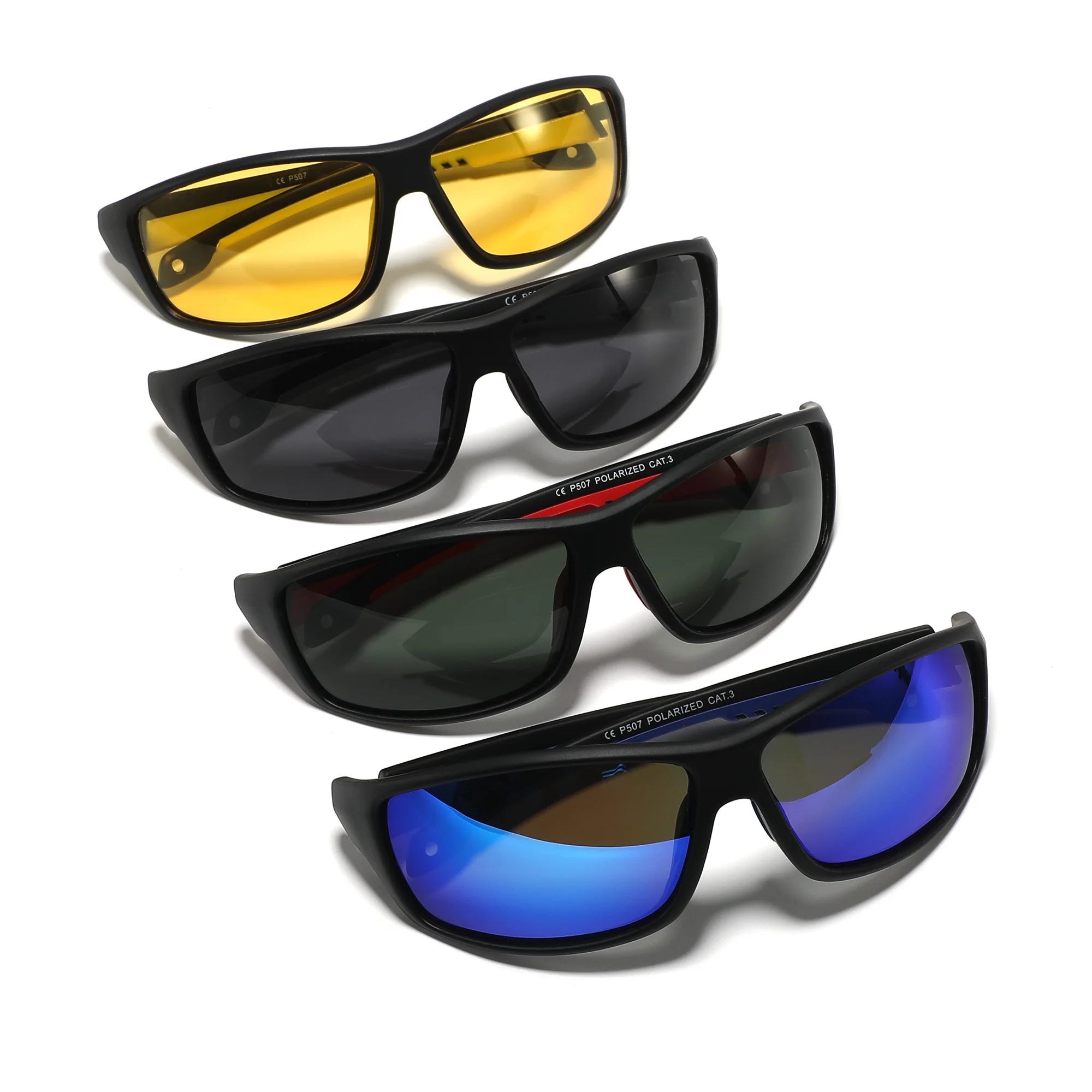 Fashion Style Sports Sun Shades Plastic Frame Small TAC Polarized Driving Sunglasses
