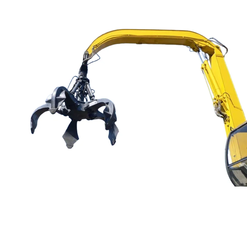 20 Ton 30 Ton Excavator Attachment Hydraulic Excavator Rotating Demolition Grapple Excavator Wood Grabber Orange Peel Grab