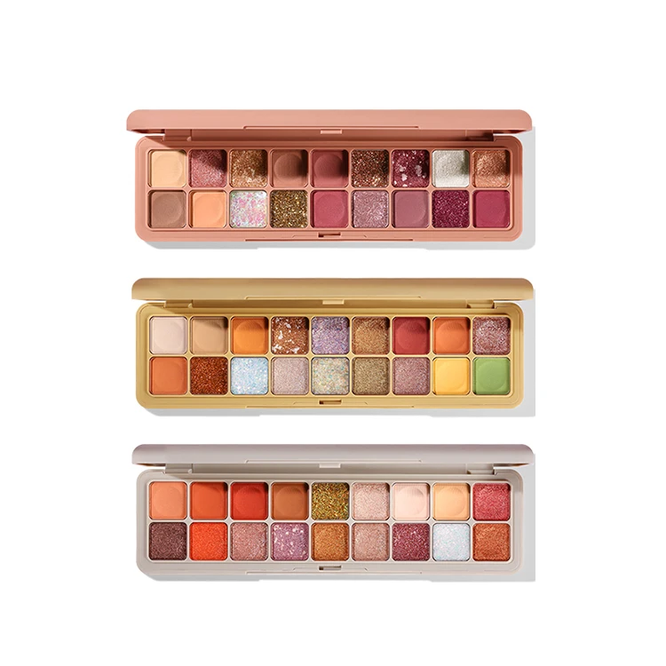 
18 Colors Fresh Pearlescent Waterproof Delicate Luxury Matte Beauty Glazed Eyeshadow Palette 