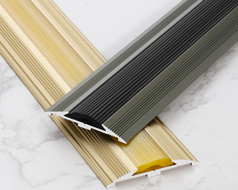 50mm width anti-slip aluminum cover strip with rubber