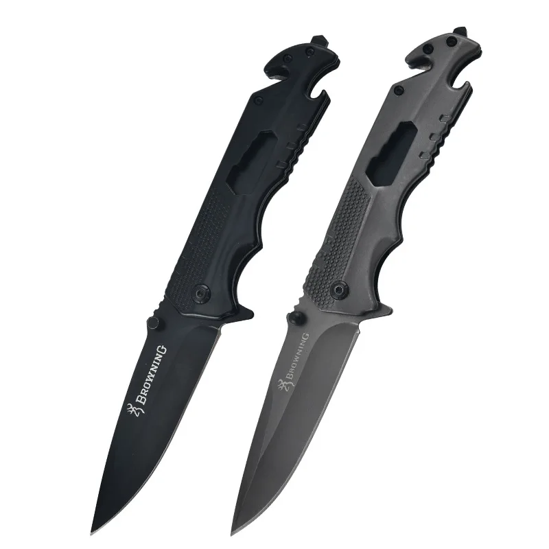 Outdoor Multi Tools Survival Pocket Knife Allen Key Handle Design Tactical Knife with Rope Cutter Glass Breaker