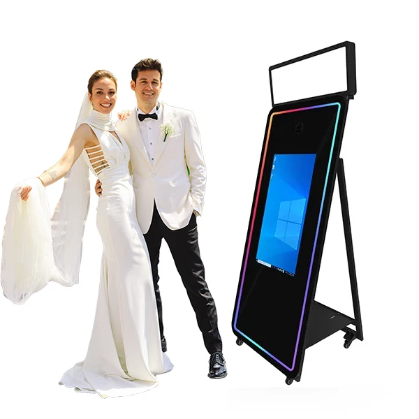 Roamer Ipad Mirror Photo Booth With Lcd 360 Photo Booth Led Mirror Glass Video Automatic Spi Mirror Photo Booth Machine