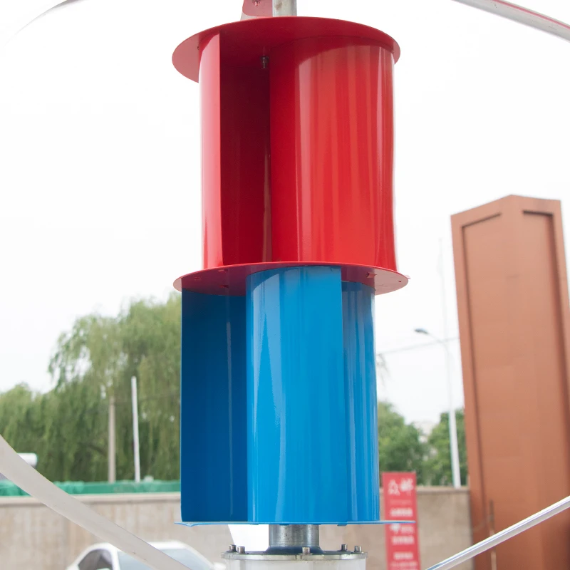 Vertical Axis Q-type Magnetic Levitation Aluminum Alloy Blade Blue Red Household 1KW-5KW48V High-speed Low-cost  Customization