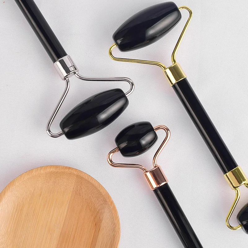 
2019 hot selling 100% natural double head jade roller and jade gua sha tool kit for massage 