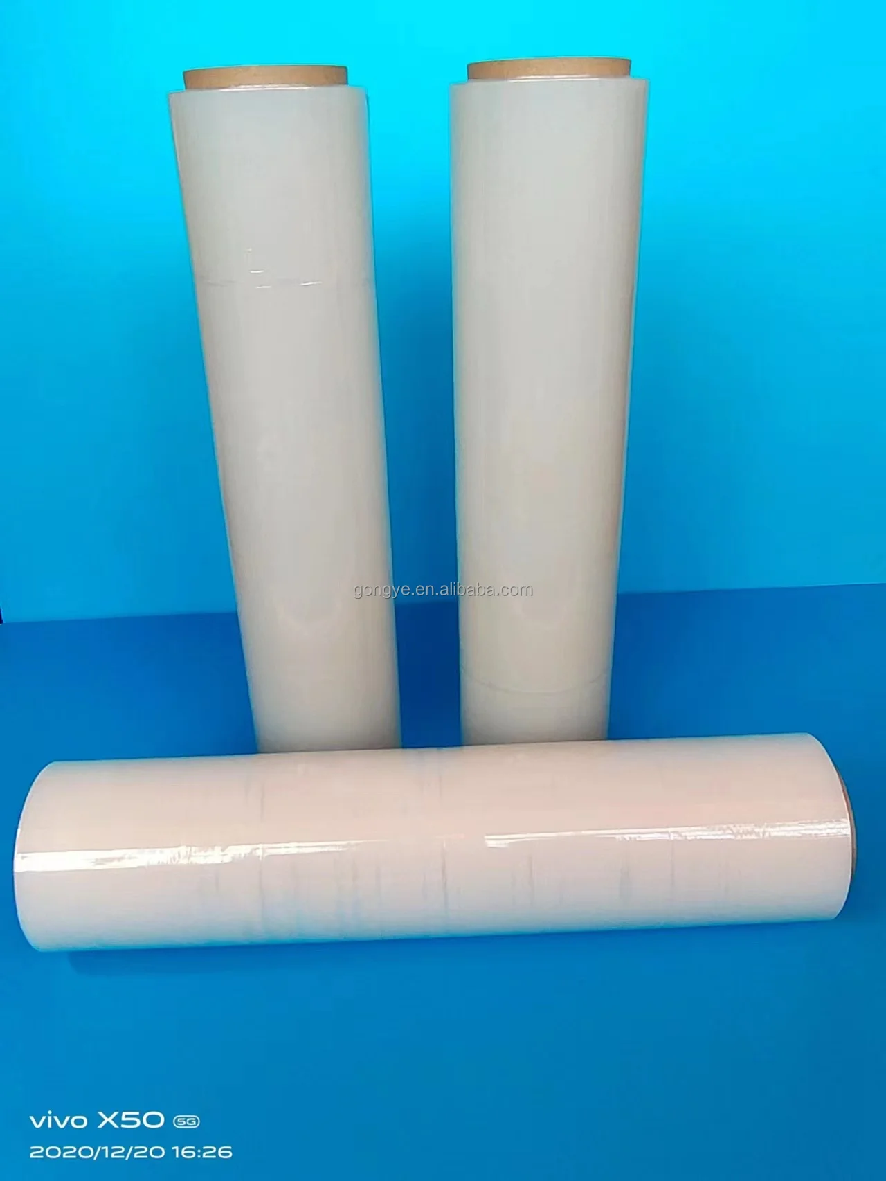 18 Inches Super Thin 80 Gauge Transparent White Plastic Packaging Materials Soft PE Stretch Film Casting Pallet Wrap Film