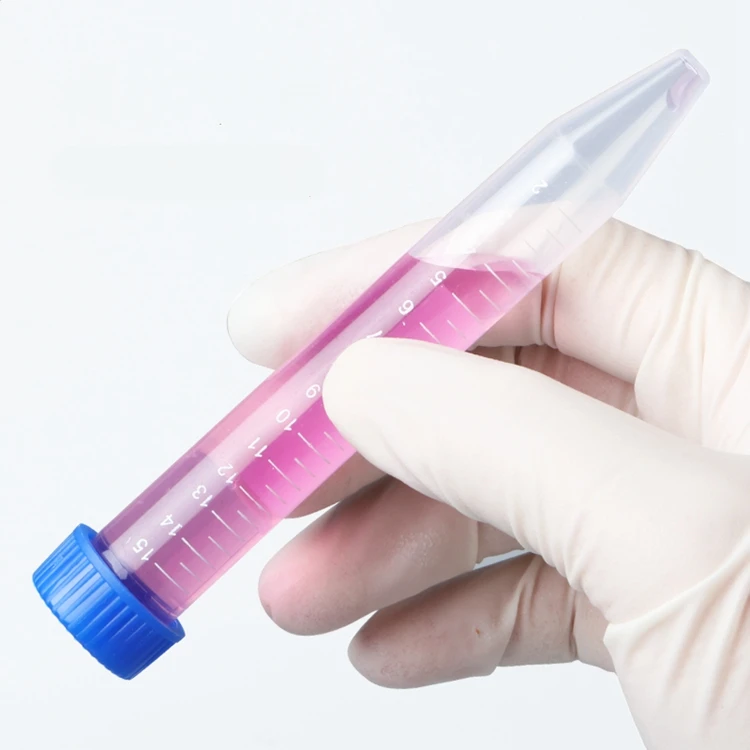 Прозрачные градиентные стерильные Автоклавируемые прочные пластиковые центрифужные трубки с коническим дном 15 мл