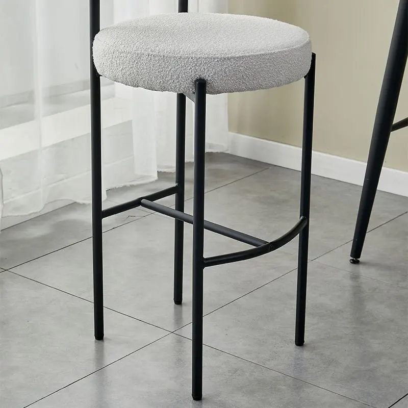 Luxury metal nordic kitchen modern contoured back bar stool cafe high bar chairs for bar table