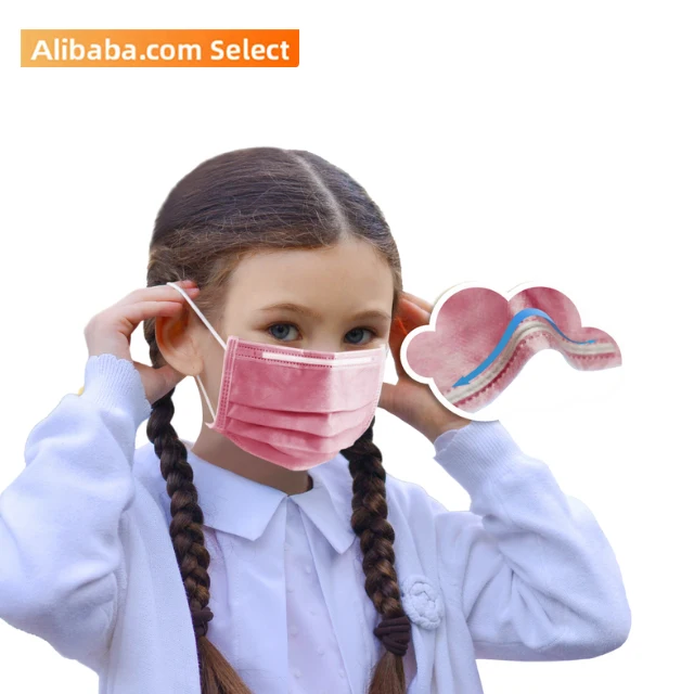 3-ply disposable comfort earloop durable breathable face mask ASTM F2100 for youth for kid