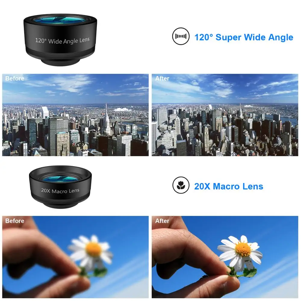 2022 New Smart Gadgets 4 in 1  Phone Camera Lens for iPhone 11 Pro for Mobile Phone