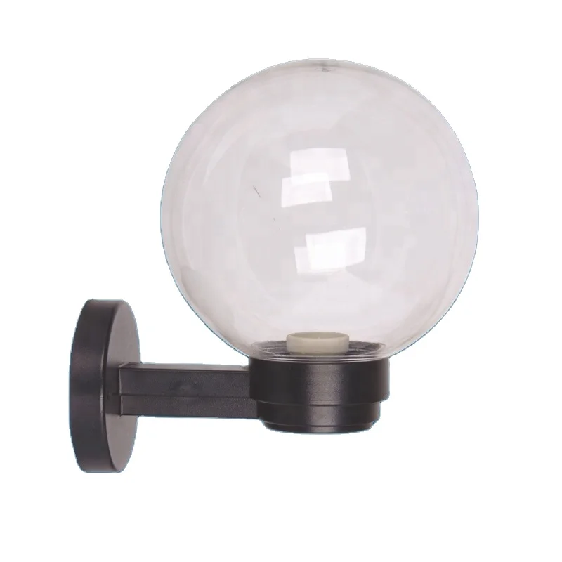 Ball Chandelier Glass Lamp150 200 250mm uvioresistant acrylic globe wall lights IP54plastic outdoor globe gate light black white