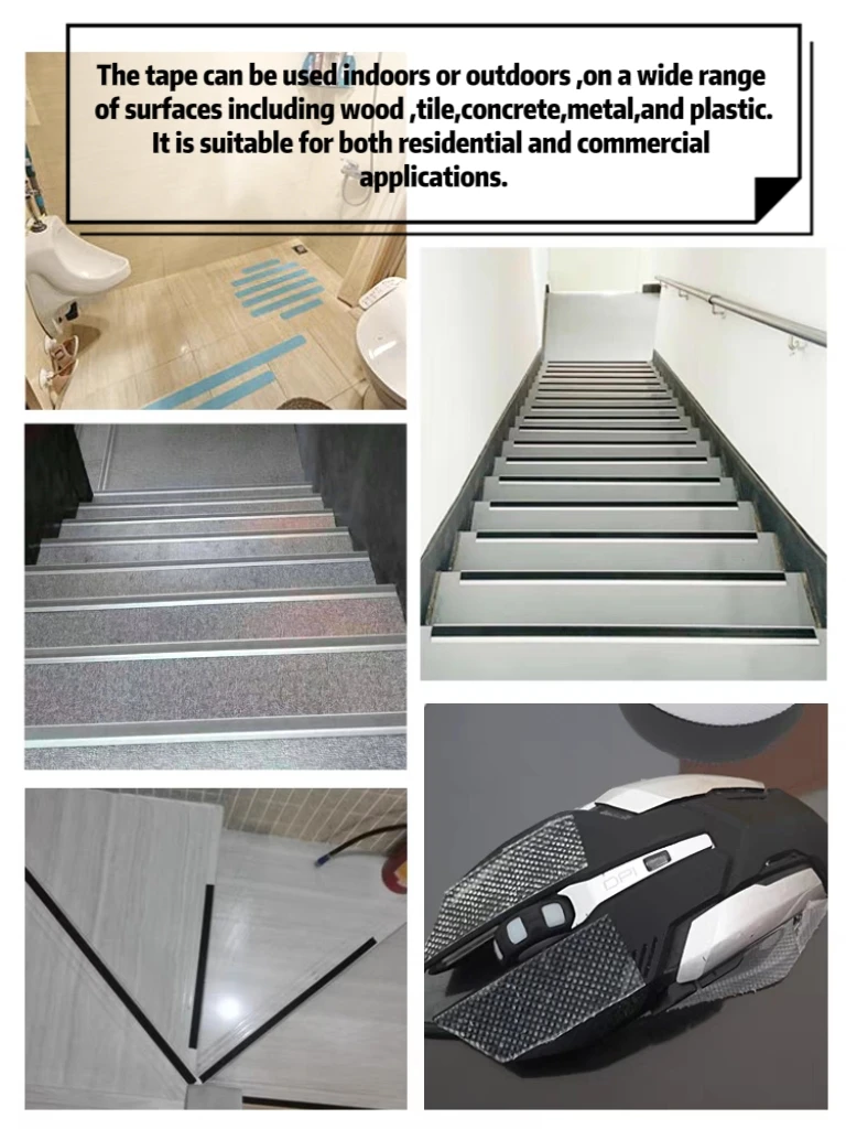 Single side waterproof industrial non slip stair treads warning self adhesive tape pvc anti slip grip floor tape stairs