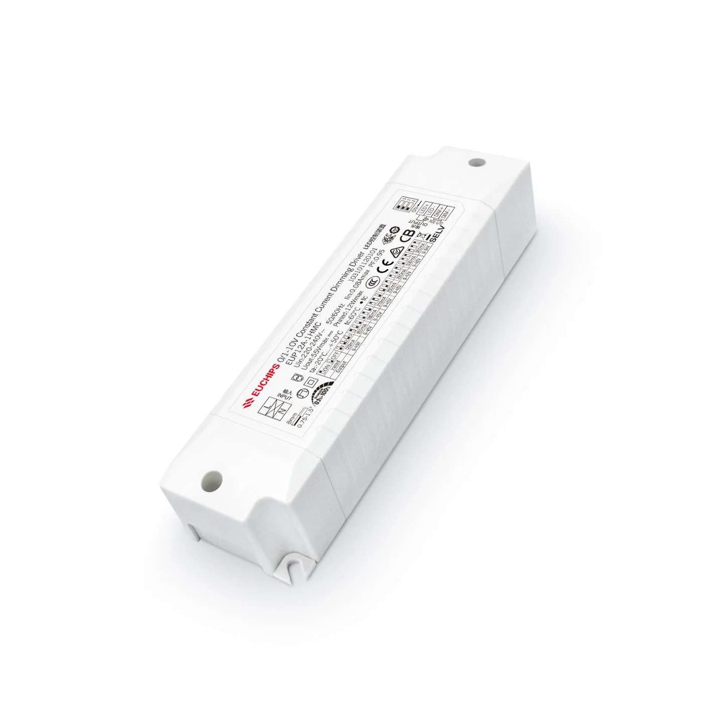 Драйвер Euchips новейший миниатюрный размер 12 Вт драйвер с регулируемой яркостью 0-10 в