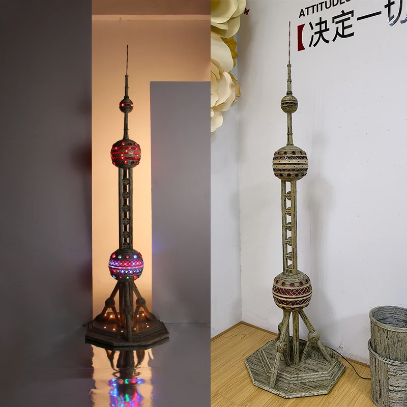 Large art decoration props made of newspapers - Oriental Pearl Tower