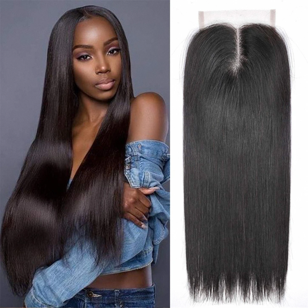 Bliss 100 Unprocessed Virgin Brazilian Human Hair 3.5x4 Swiss Lace Closure Straight Middle Part Cheap Closure