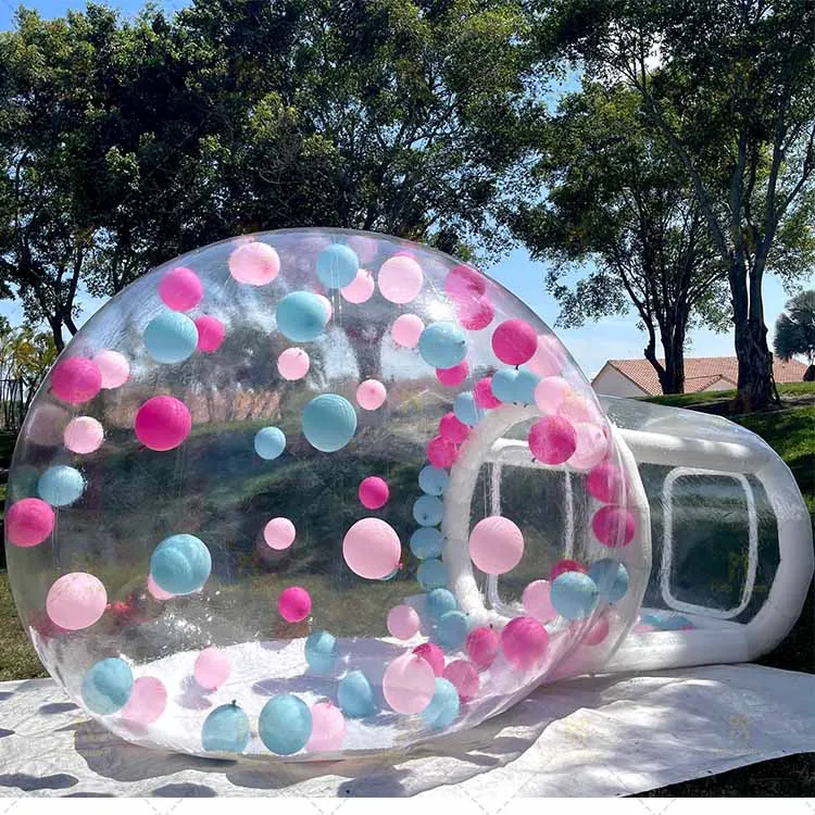 Inflatable Bubble House PVC Clear Camping Bubble Tent with Air Blower Outdoor 3M