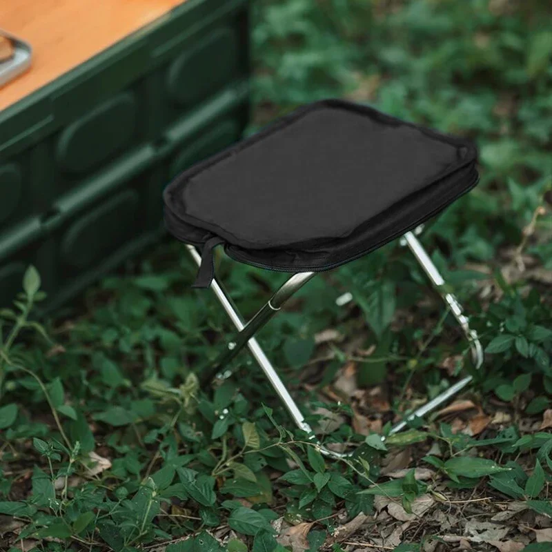 Stainless steel outdoor handbag folding stool portable folding chair camping stool camping fishing stool